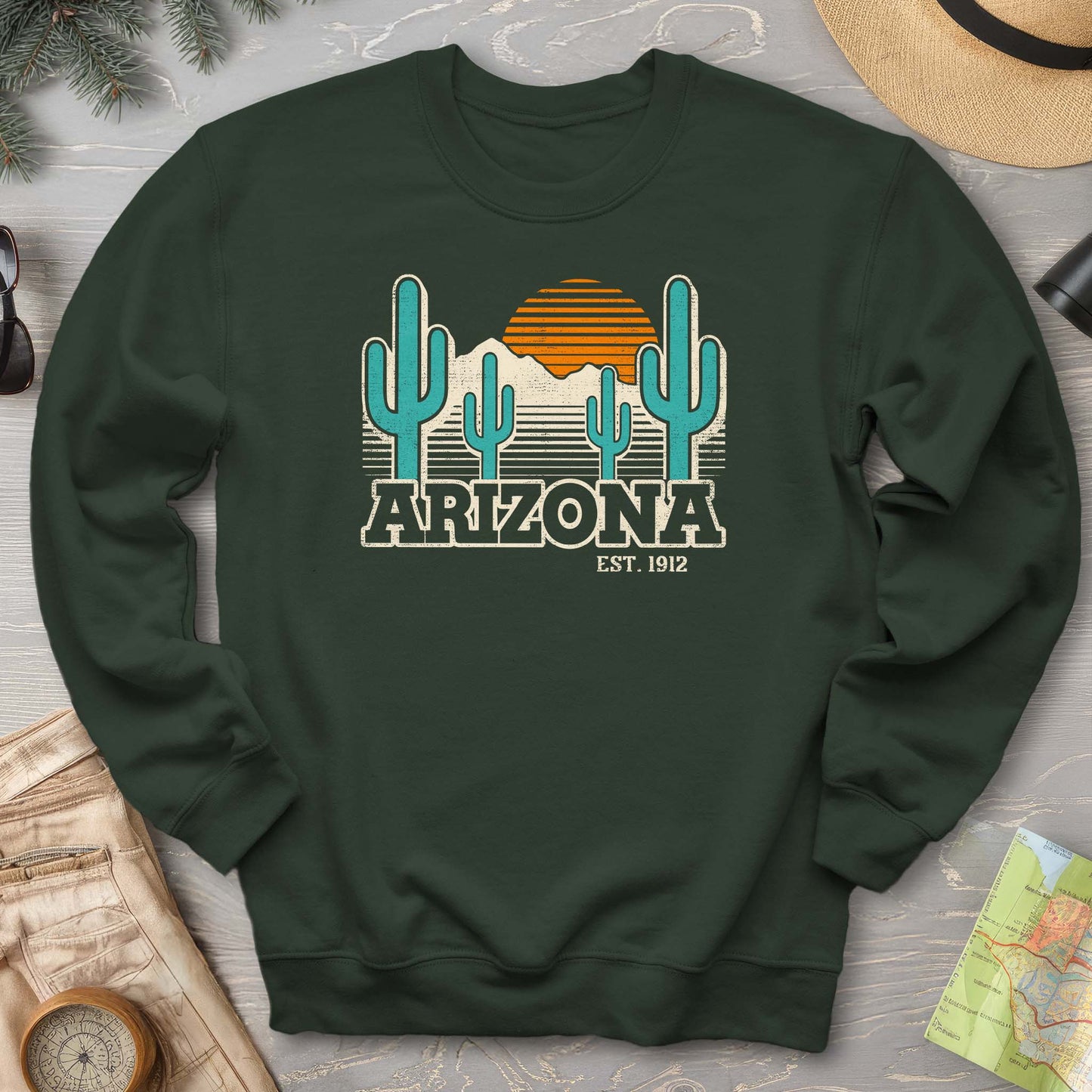 Arizona Retro Cactus Sweatshirt