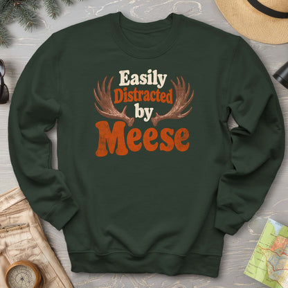 Distracted By Meese Antlers Sweatshirt