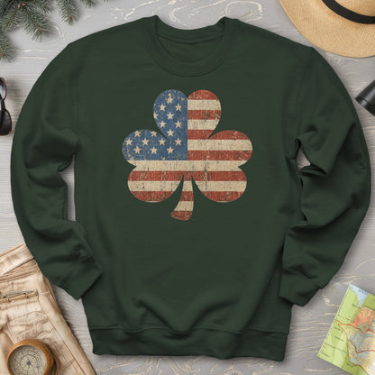 Vintage Flag Shamrock Sweatshirt