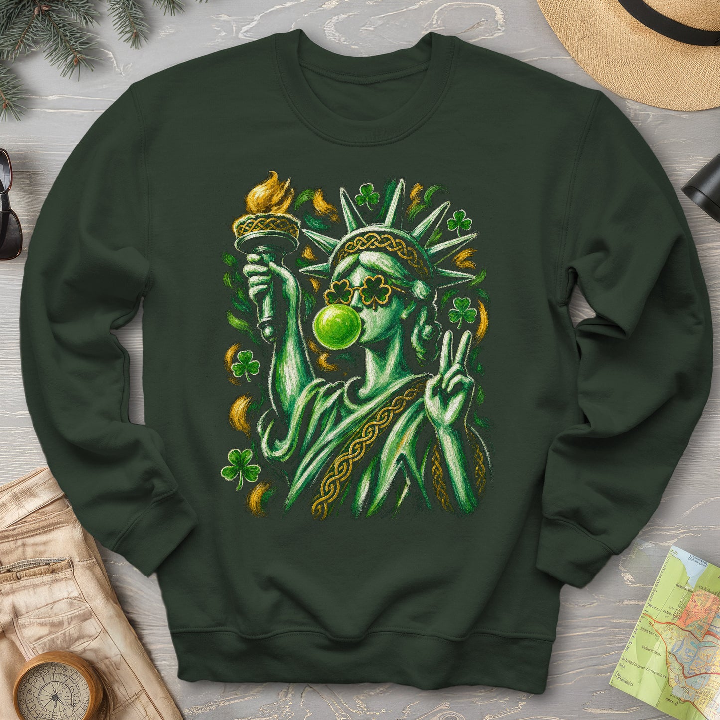 Irish Lady Liberty Sweatshirt