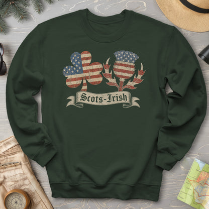 Scots-Irish Clover Thistle Flag Sweatshirt