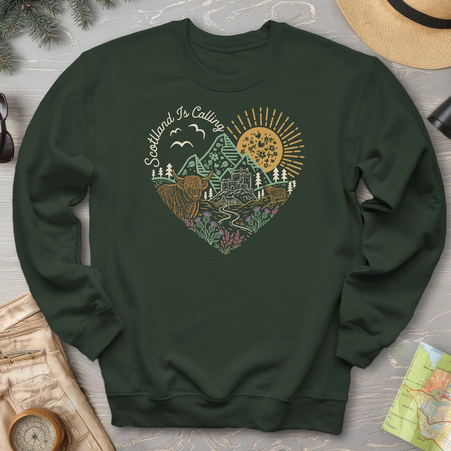 Scotland Is Calling Heart Sweatshirt