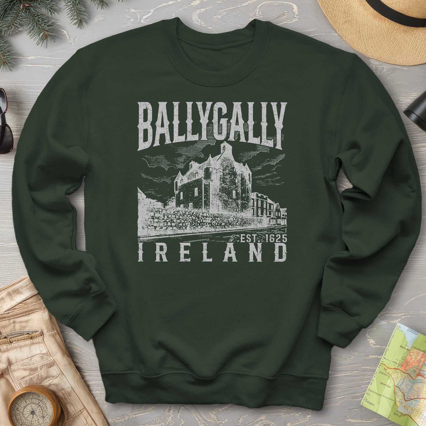 Ballygally Ireland Sketch Sweatshirt