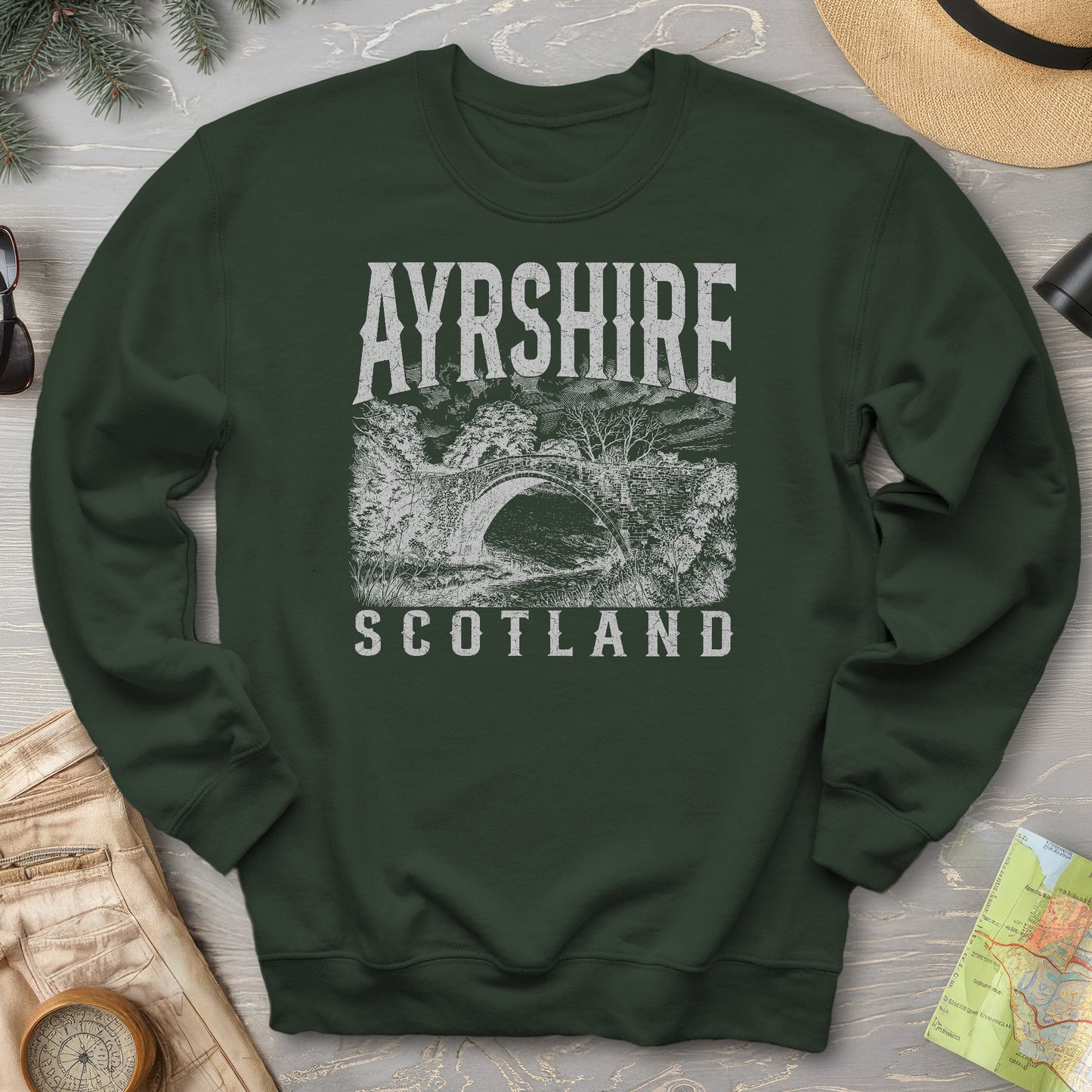 Ayrshire Scotland Sketch Sweatshirt