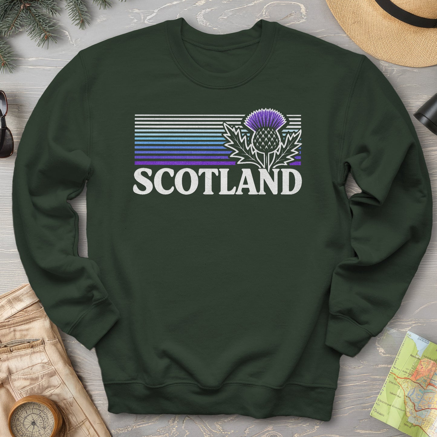 Scotland Retro Thistle Sweatshirt