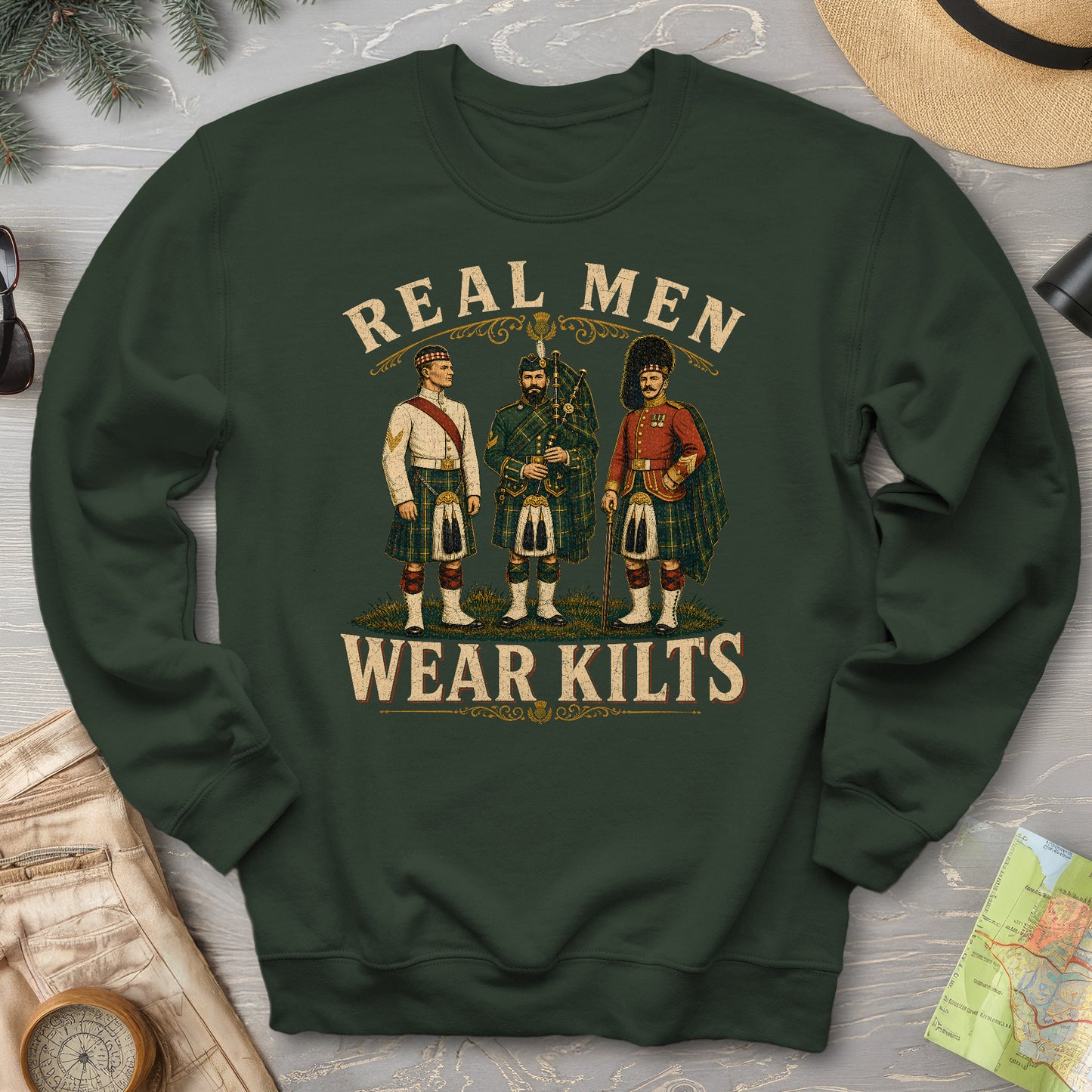 Real Men Wear Kilts Sweatshirt