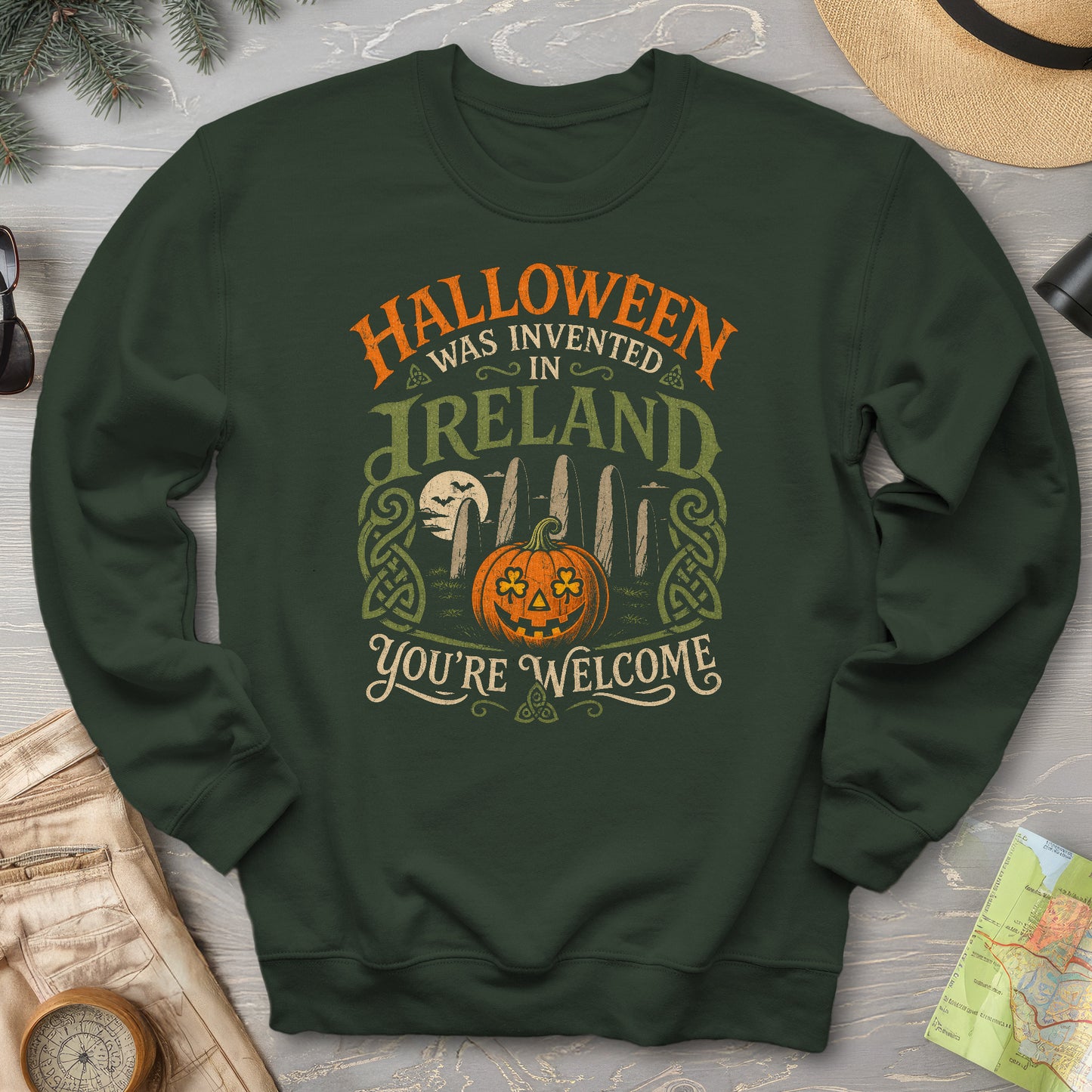 Invented In Ireland Halloween Sweatshirt