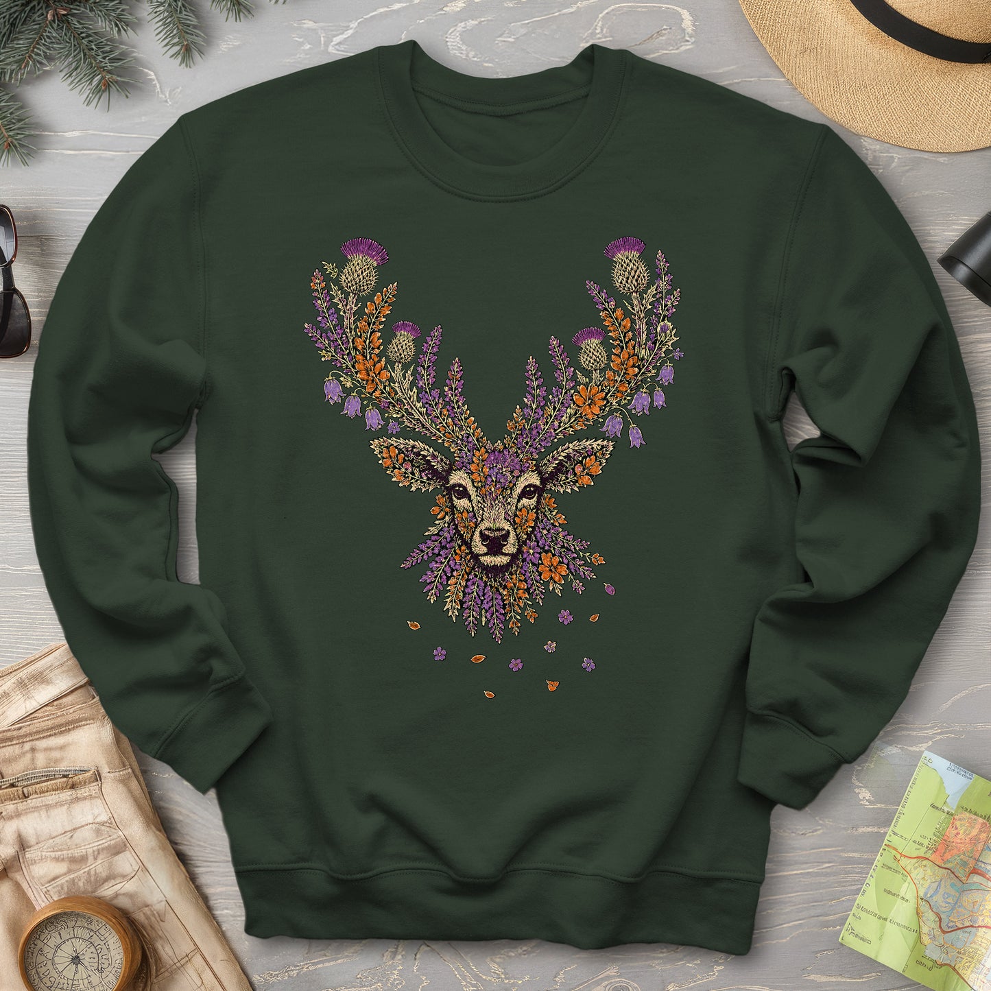 Floral Stag Sweatshirt