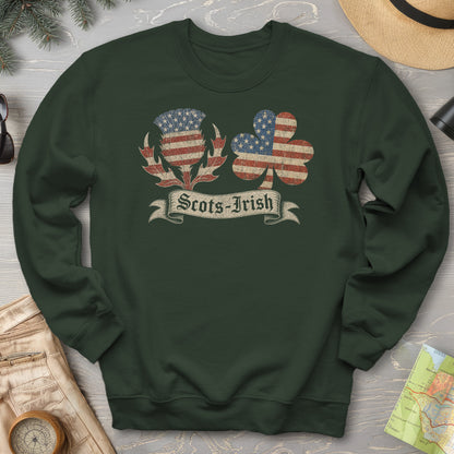 Scots-Irish Clover Thistle Flag Sweatshirt
