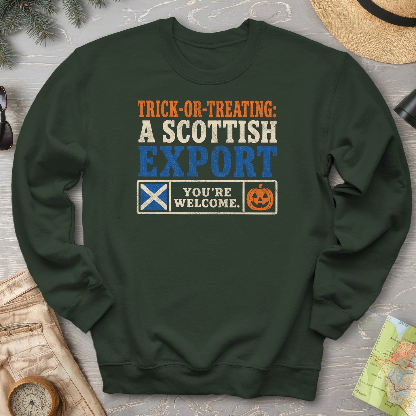 Trick Or Treat Scottish Sweatshirt