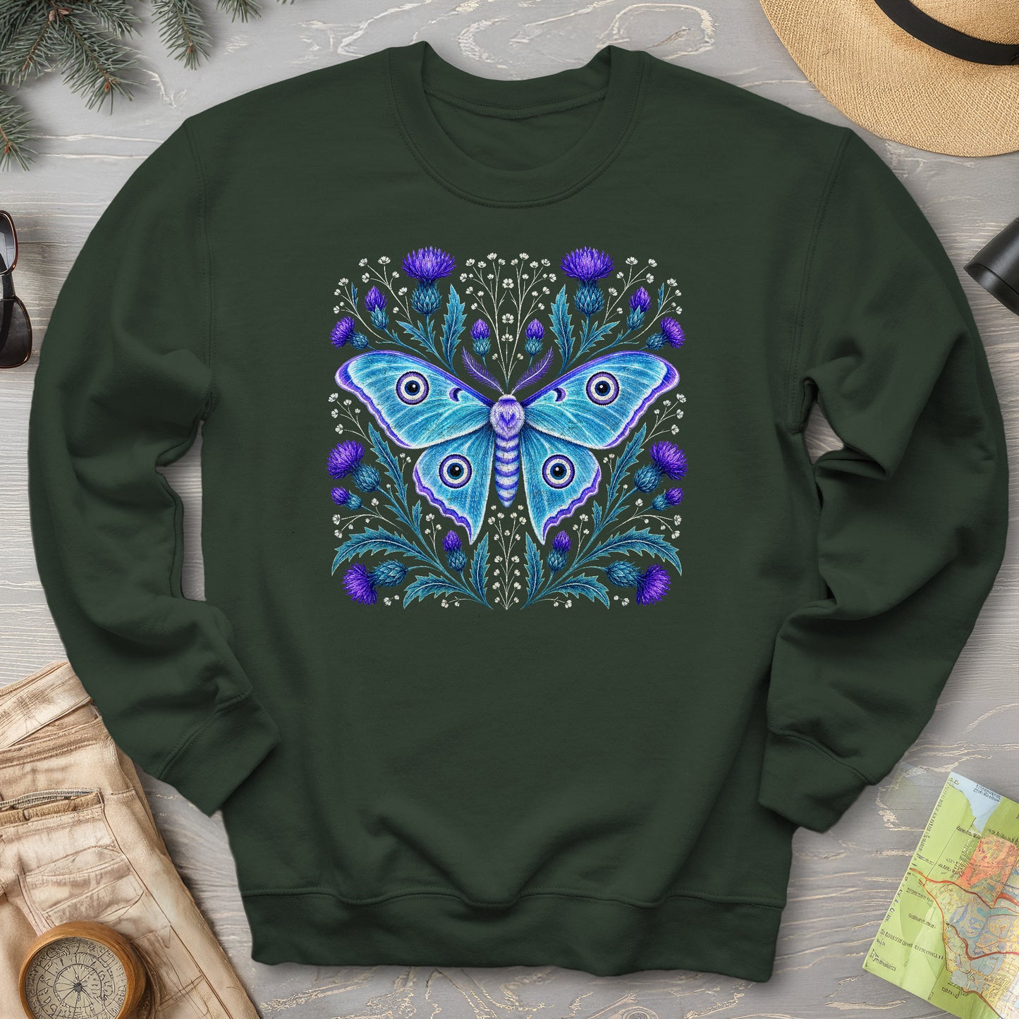Emperor Moth Thistle Sweatshirt