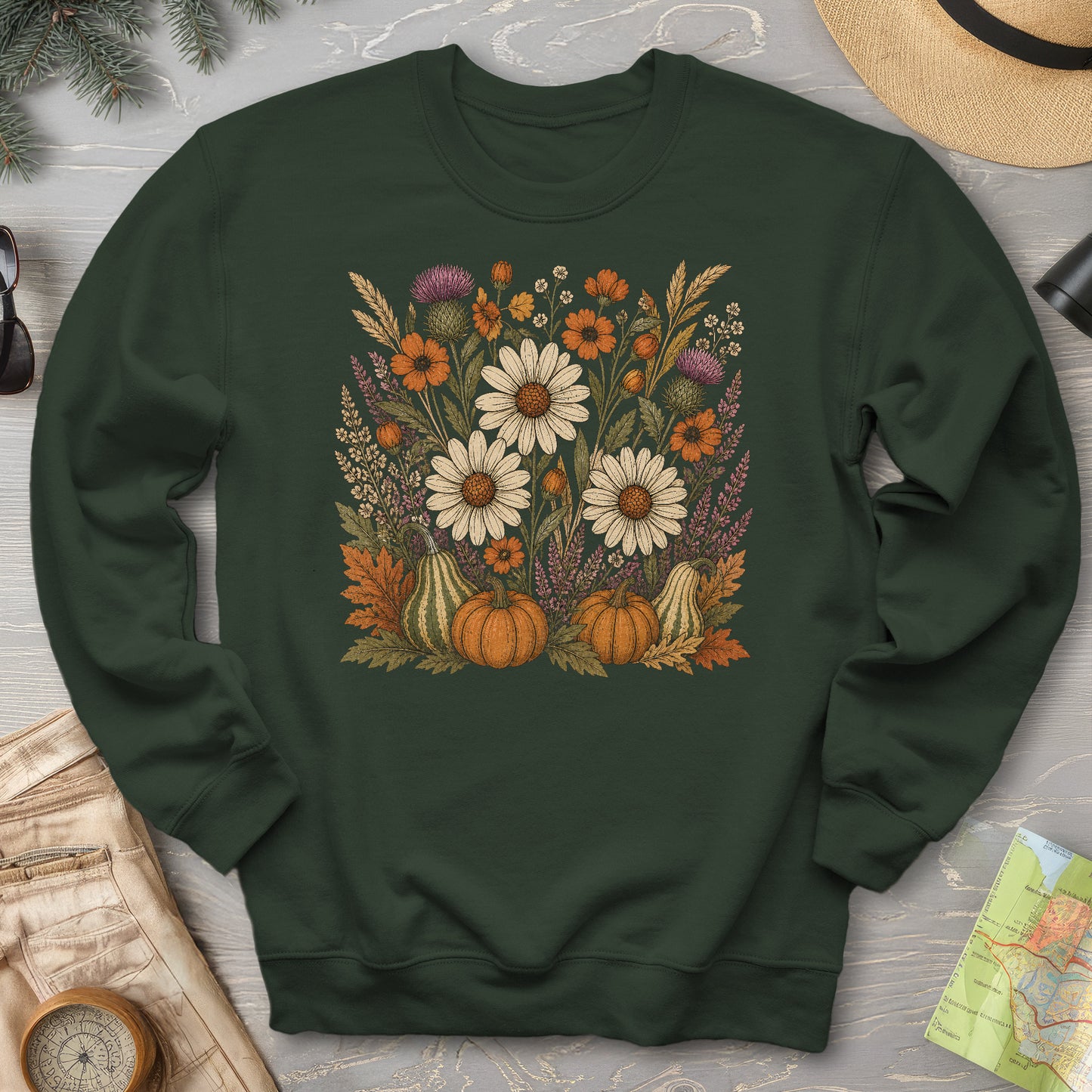 Pumpkin Florals Sweatshirt