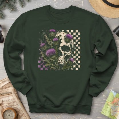 Thistle Skull Check Sweatshirt