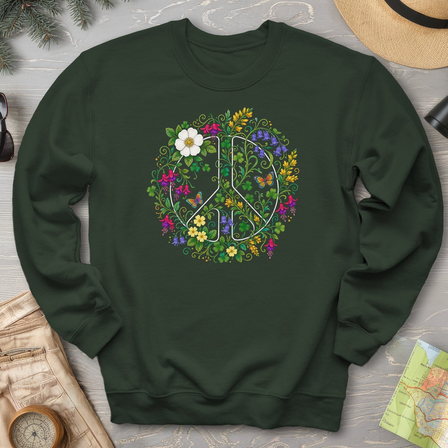 Floral Irish Peace Sweatshirt