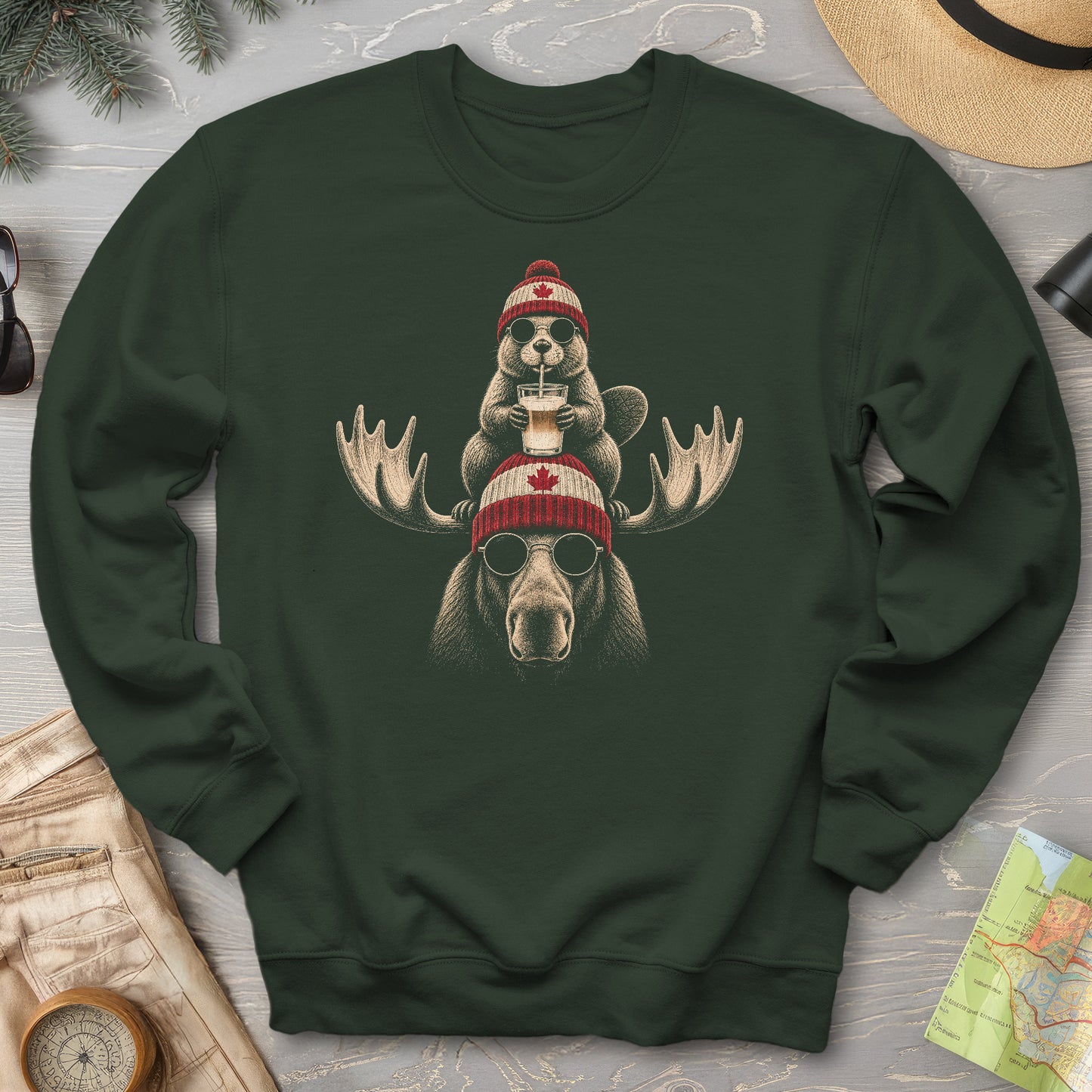Beaver Moose Canada Sweatshirt