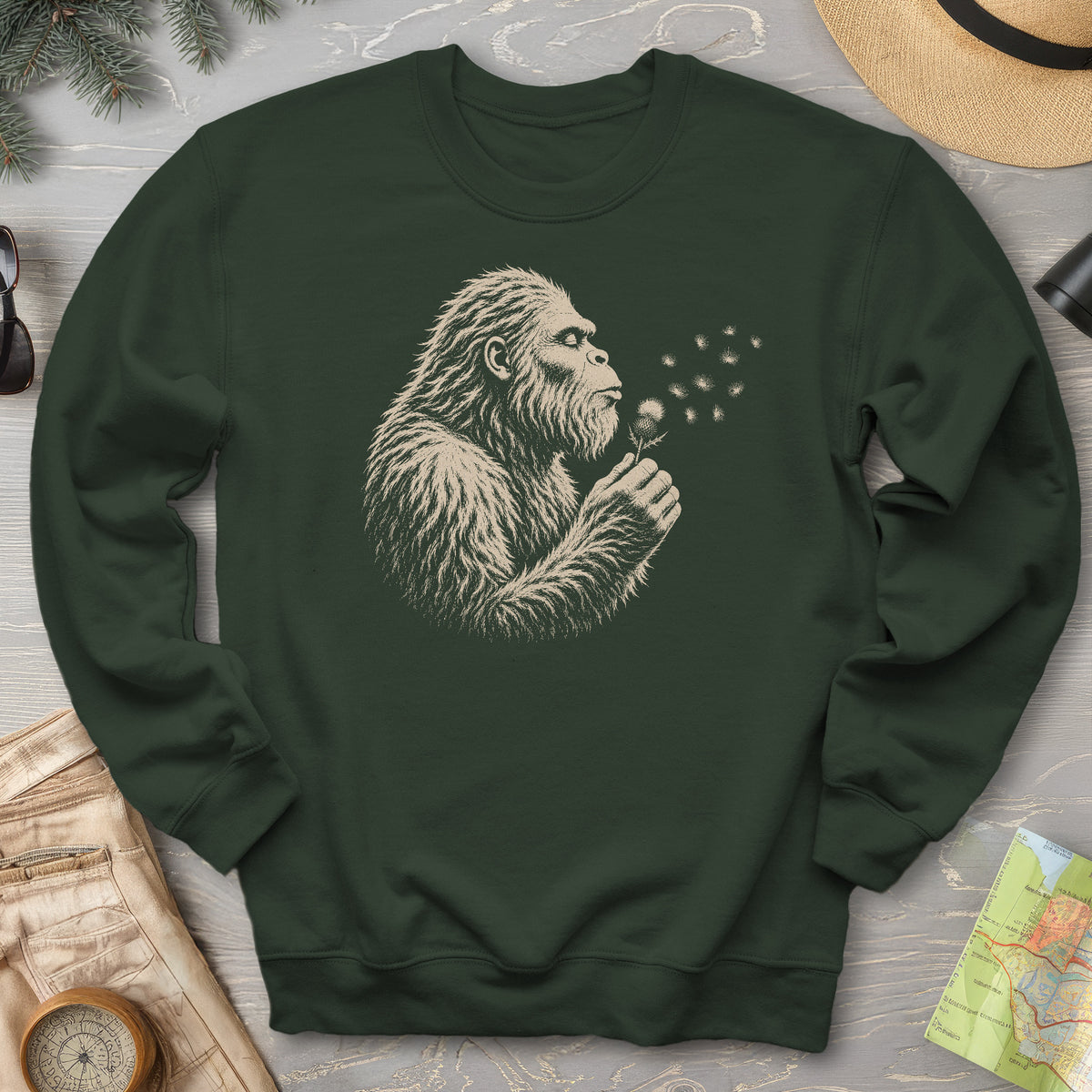 Bigfoot Blowing Thistle Sweatshirt