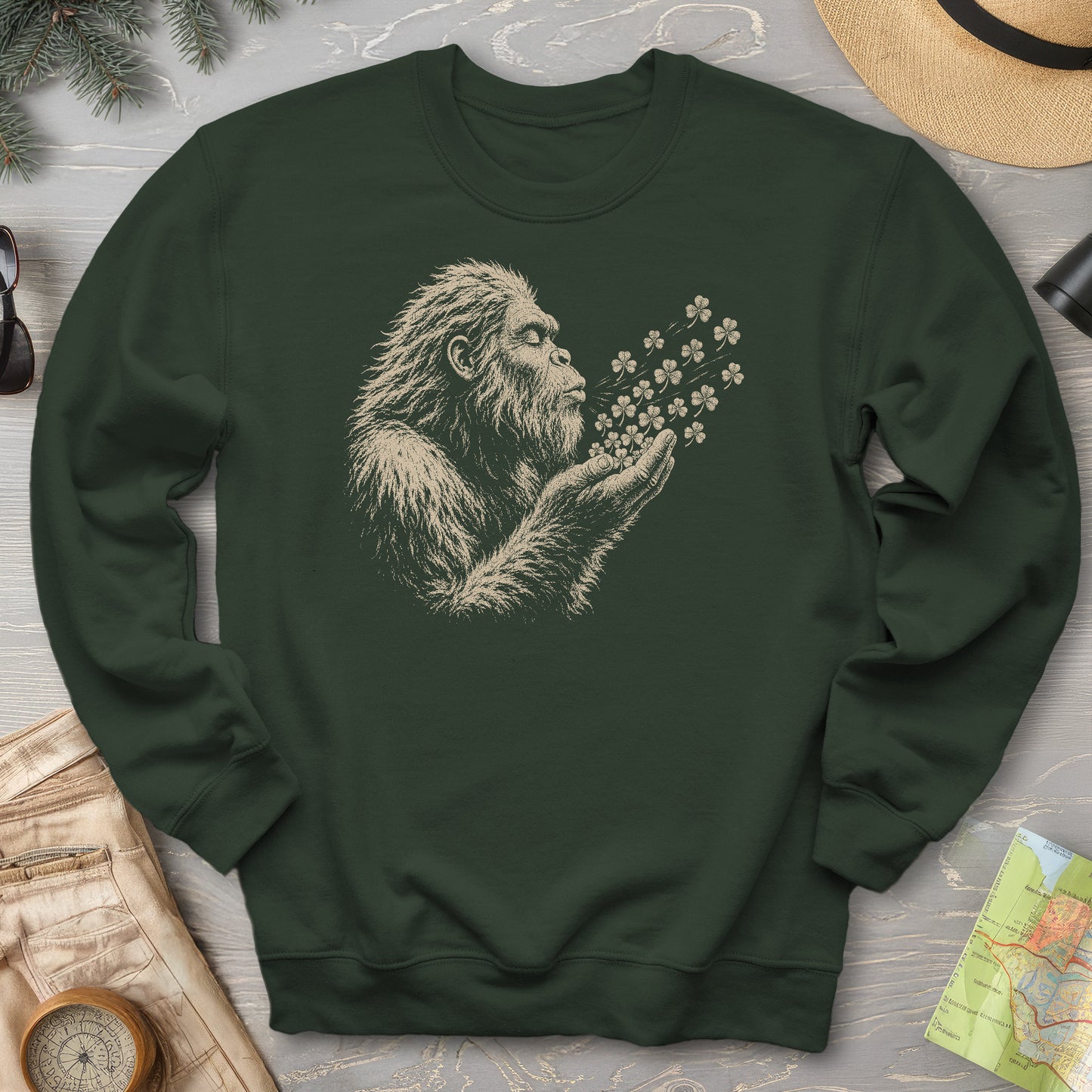 Bigfoot Shamrocks Sweatshirt