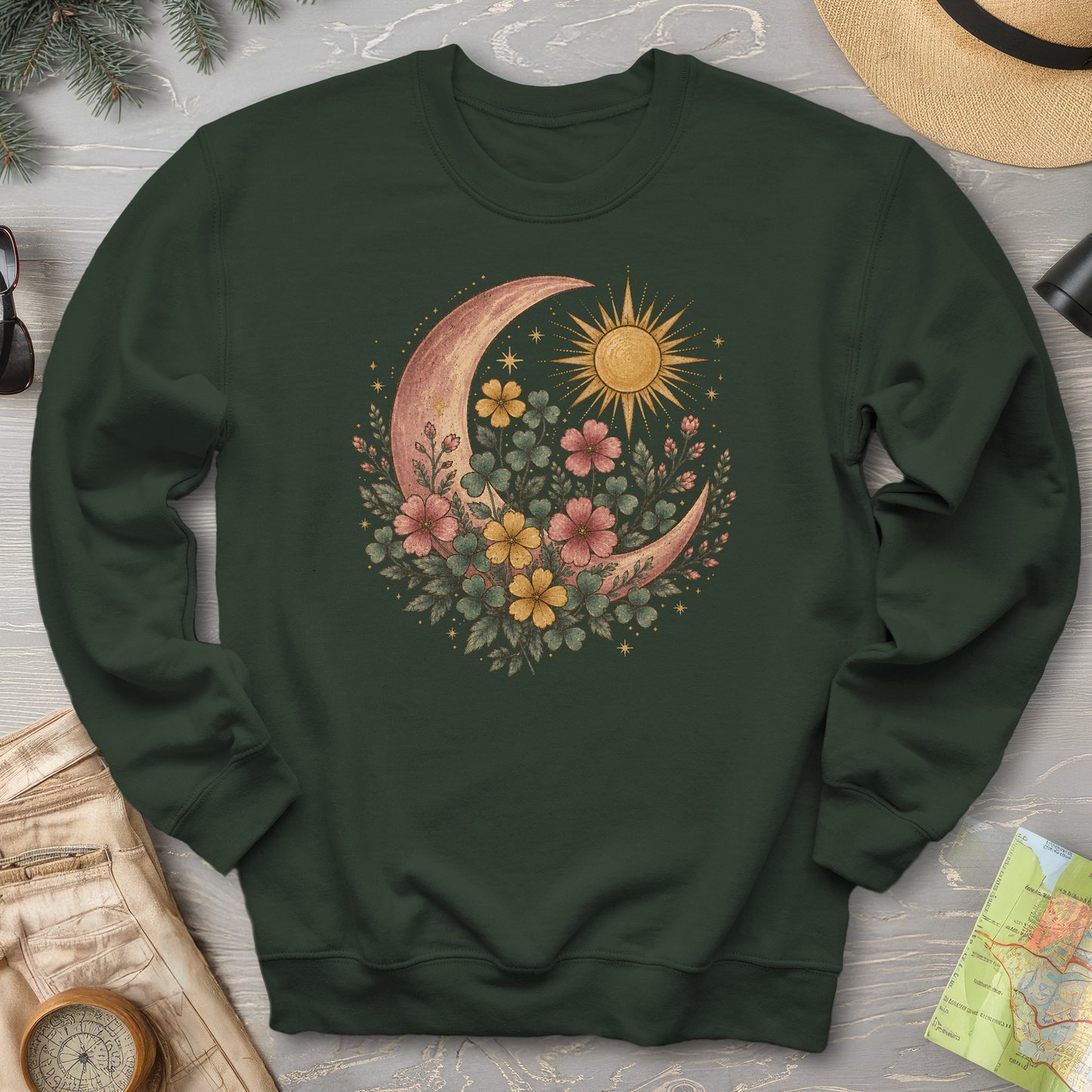 Shamrock Crescent Moon Sweatshirt