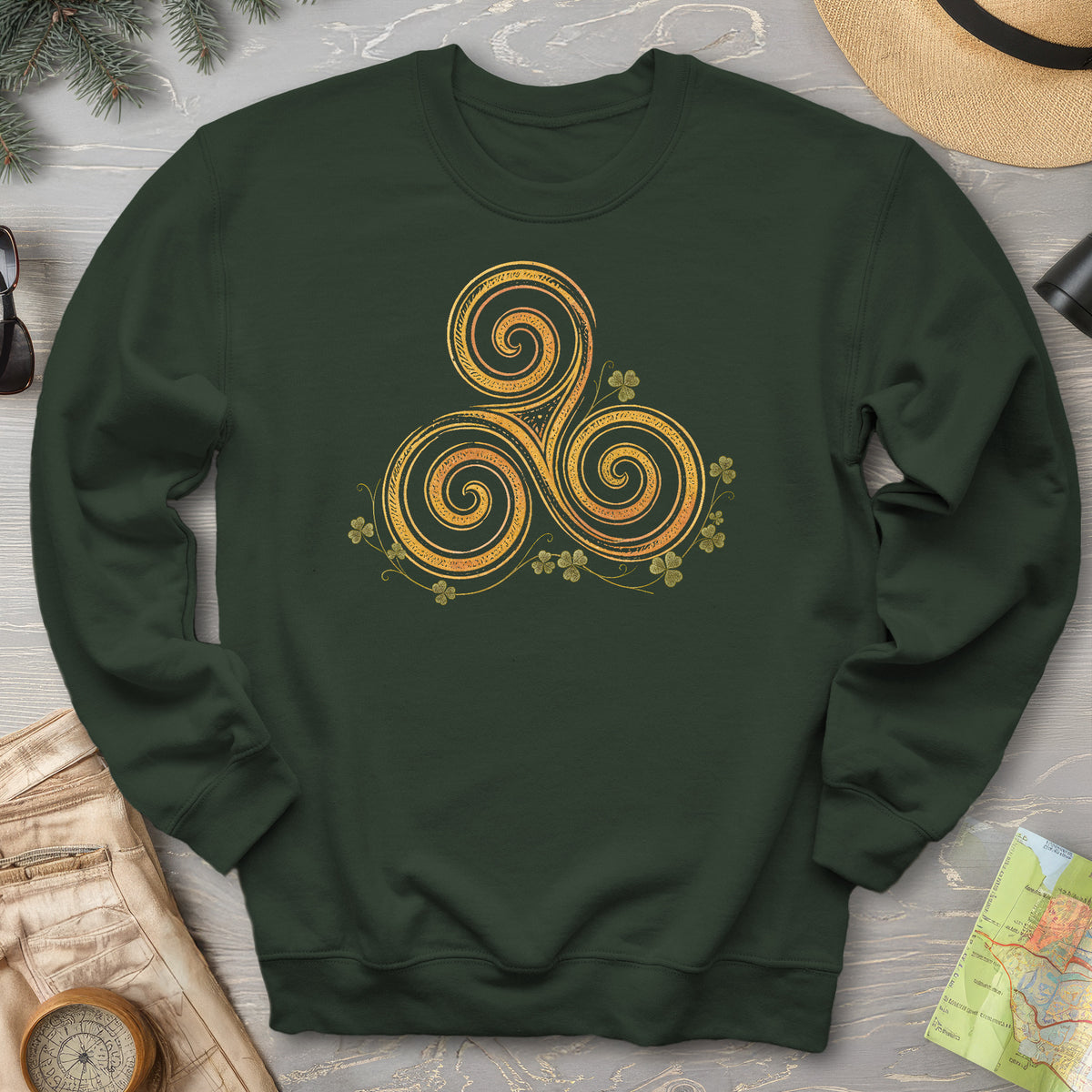 Irish Golden Triskele Sweatshirt