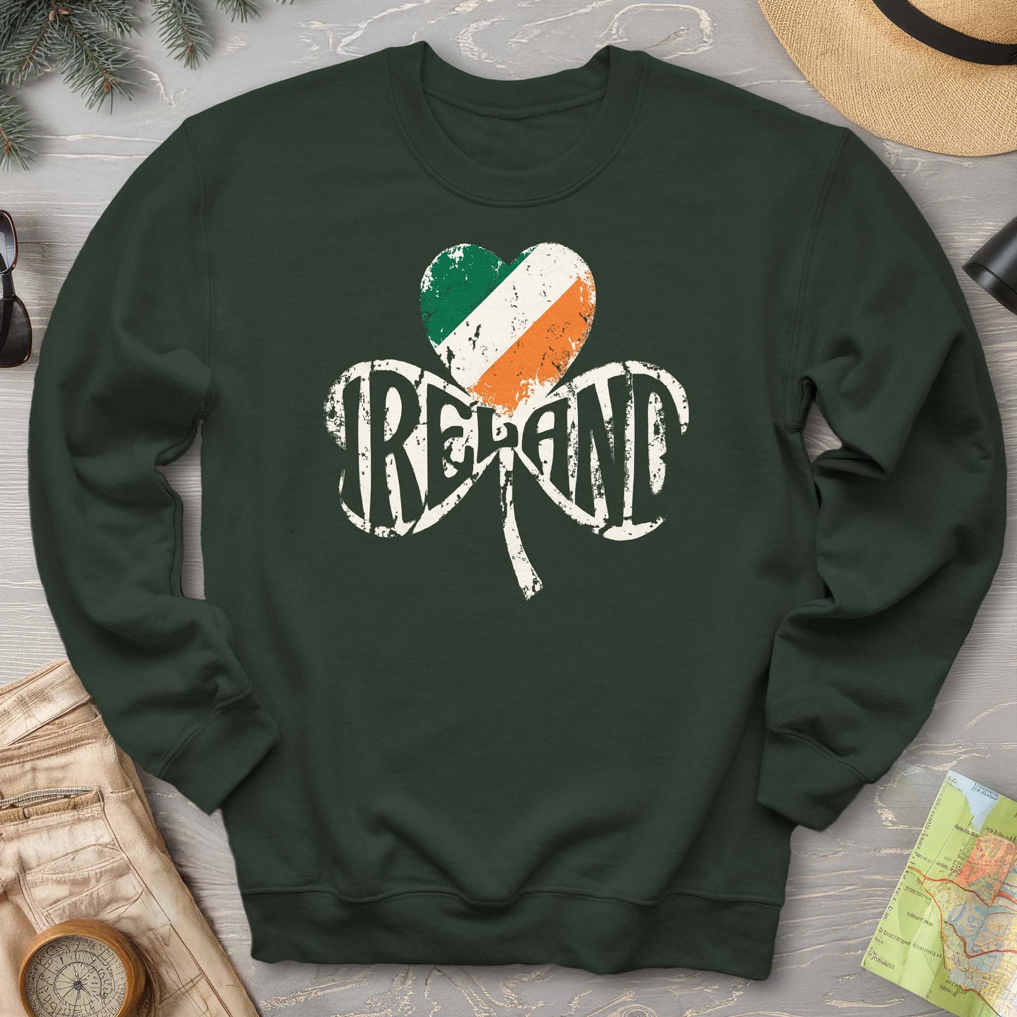 Ireland Shamrock Flag Sweatshirt