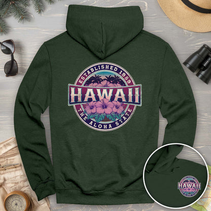 Hawaii Badge Front/Back Print Hoodie