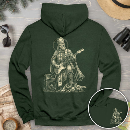 Saint Patrick Guitar Front/Back Print Hoodie