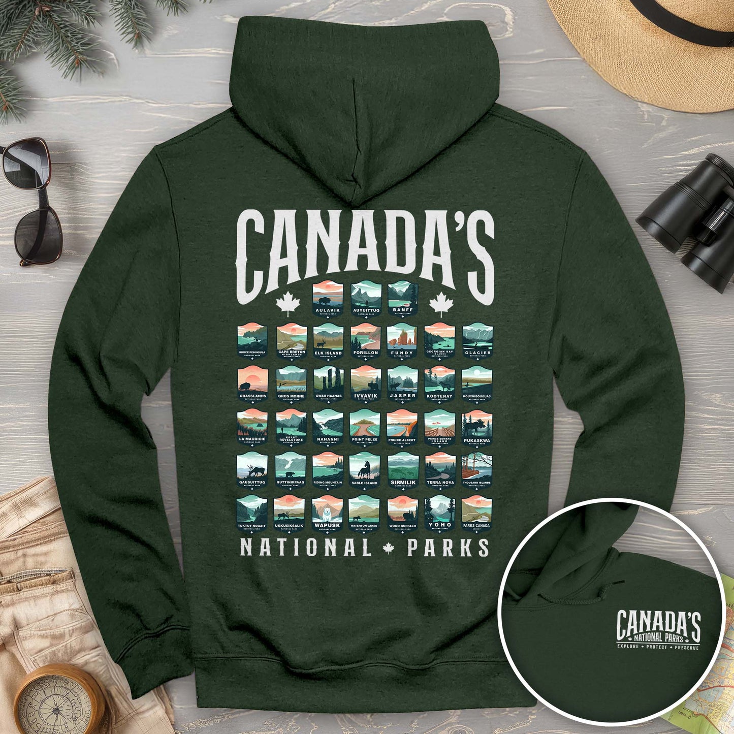 Canada's National Parks "Badges" Hoodie