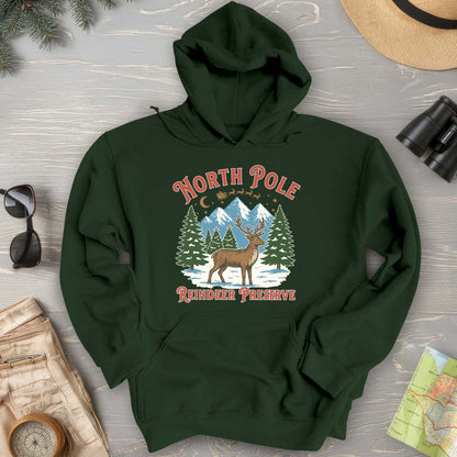 North Pole Reindeer Preserve Hoodie