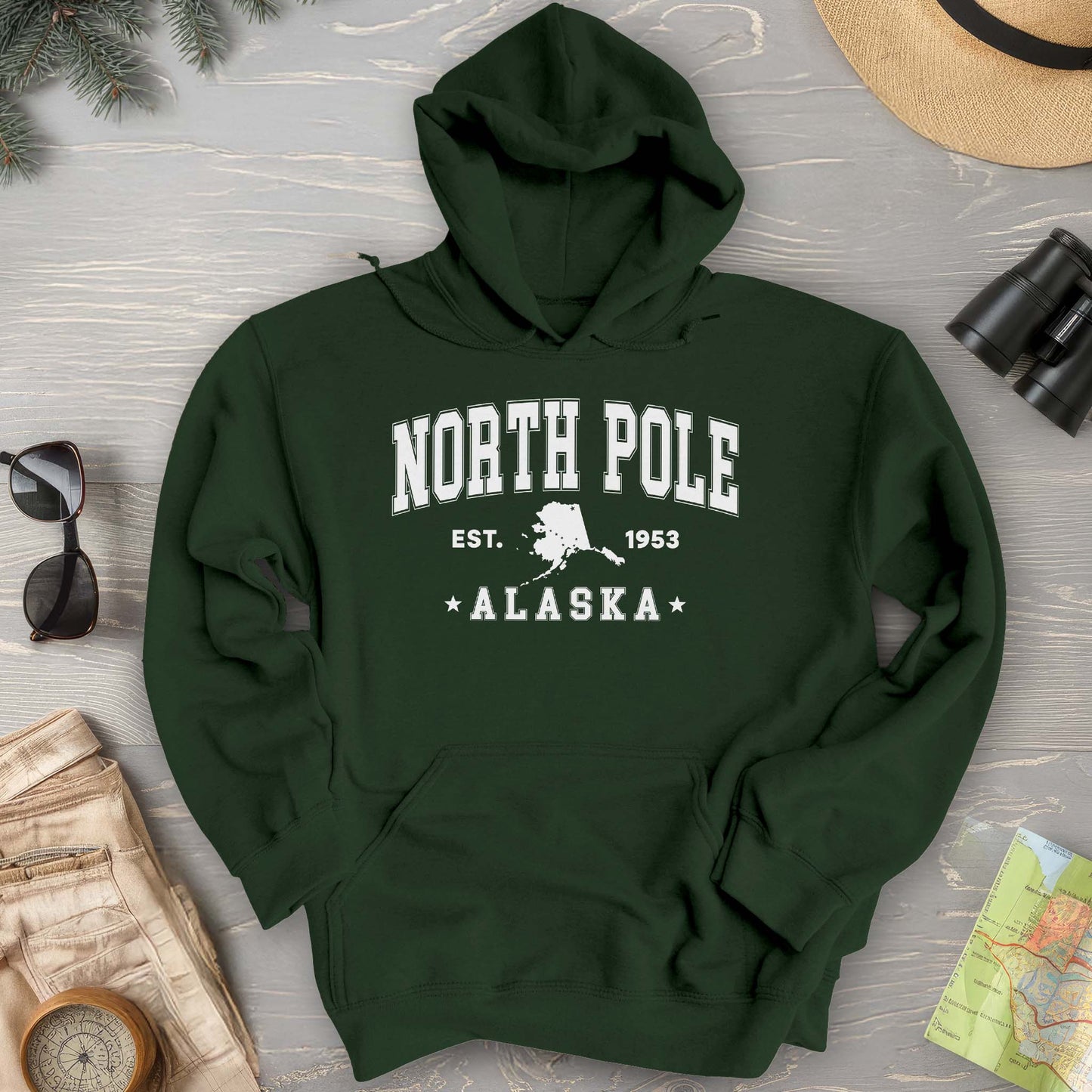 North Pole Alaska Varsity Hoodie