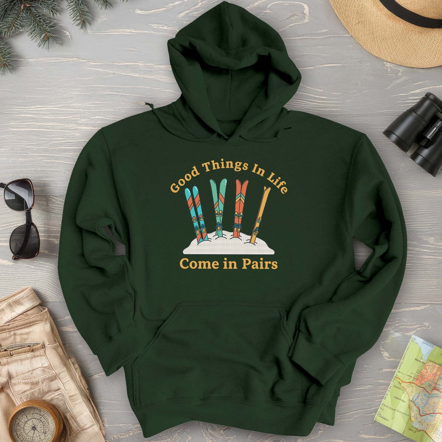 Good Things Come In Pairs Ski Hoodie
