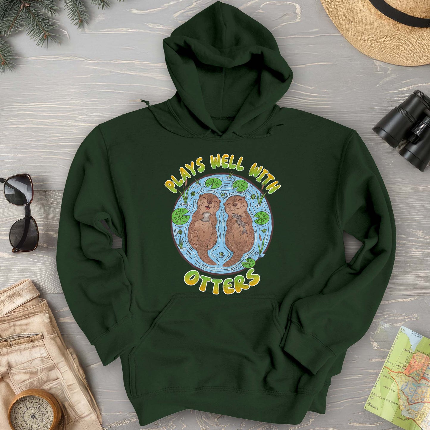 Plays Well With Otters Hoodie