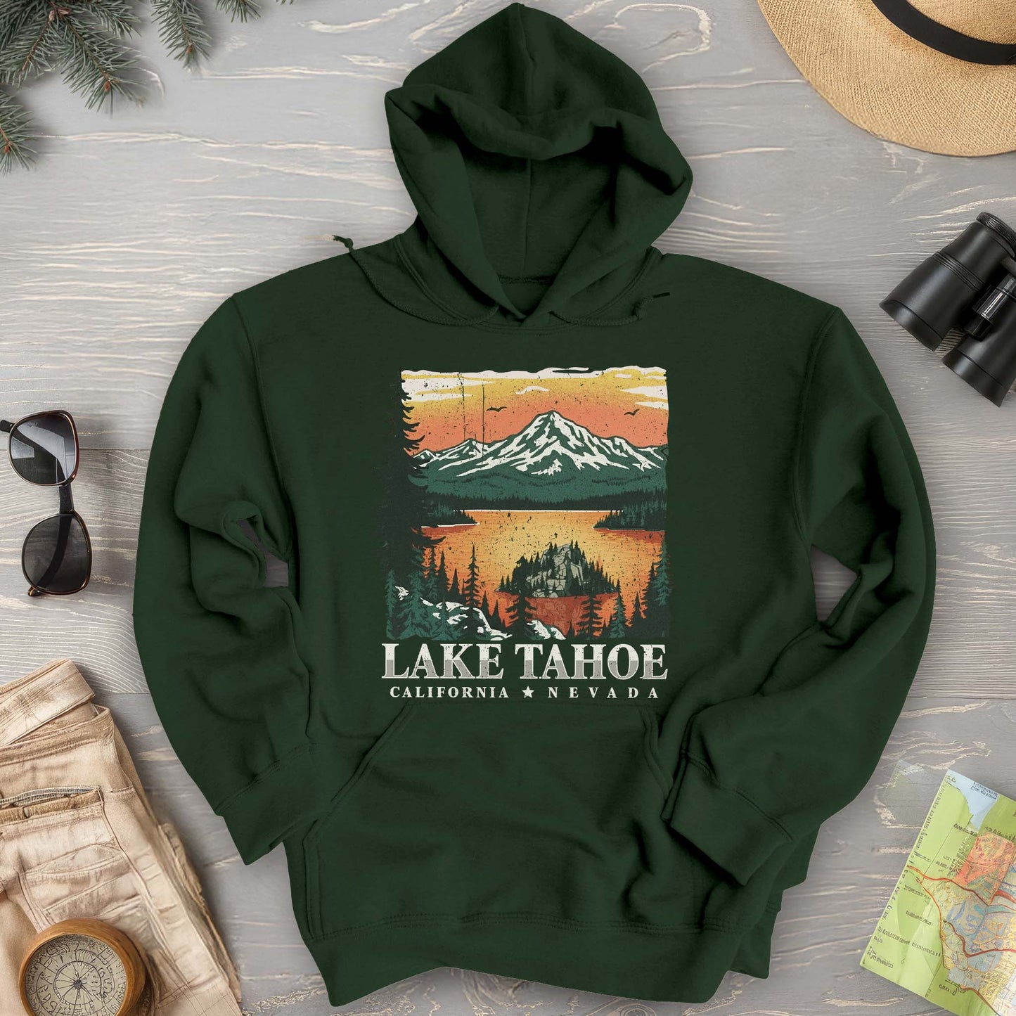 Lake Tahoe Emerald Bay Sunset Hoodie