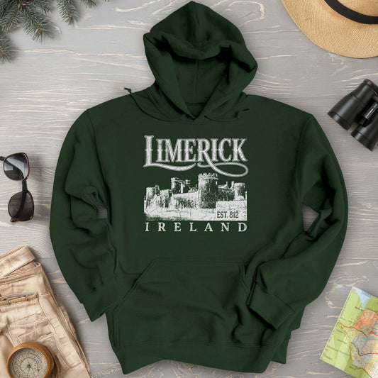 Limerick Ireland Vintage Print Hoodie