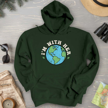 I'm With Her Earth Hoodie
