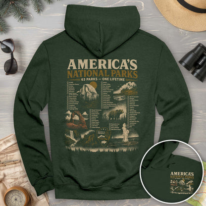 Vintage Parks Checklist Front/Back Print Hoodie