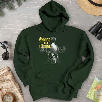 Goose On A Moose Halftone Hoodie