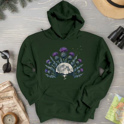 Moonlit Highland Thistles Hoodie