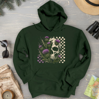 Thistle Skull Check Hoodie