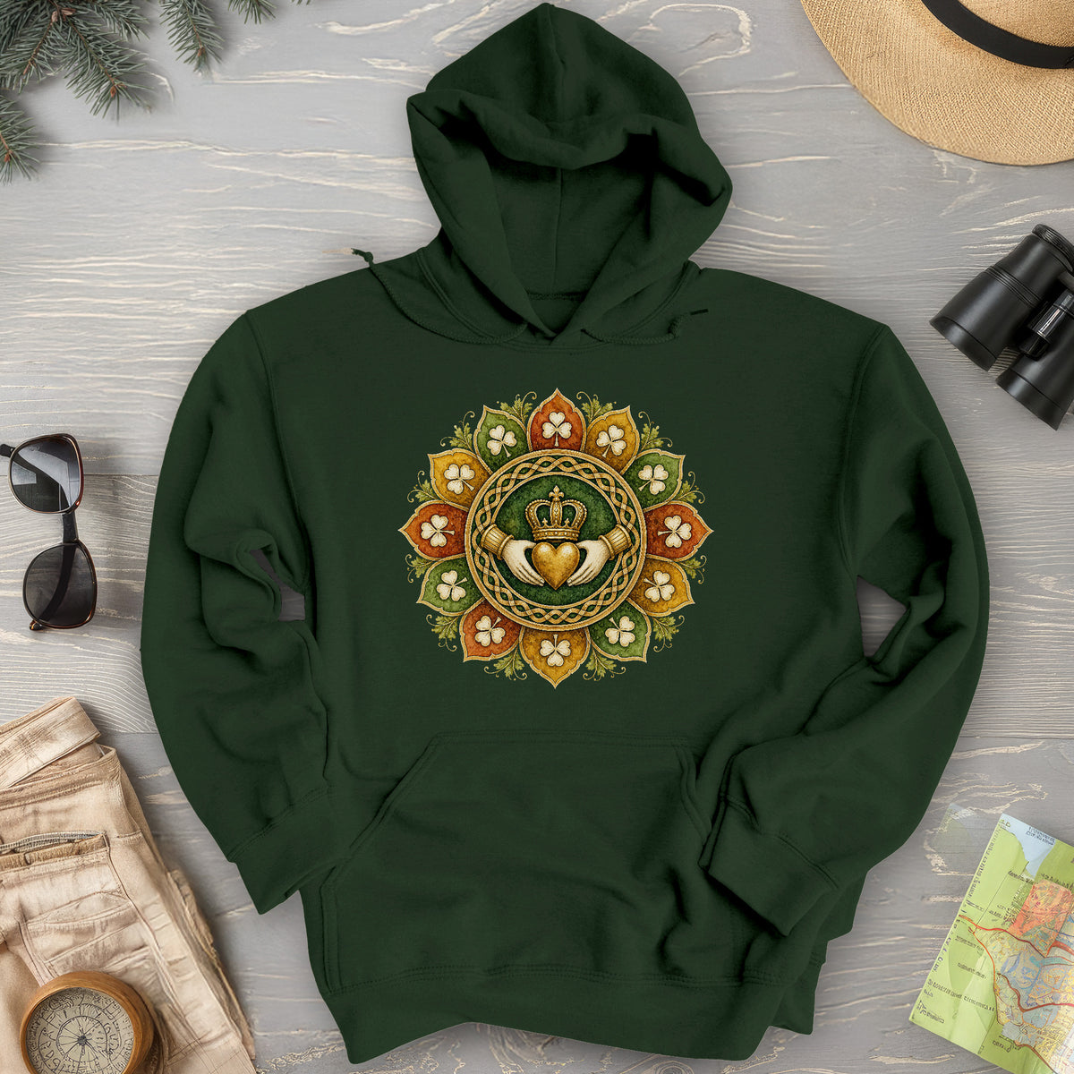 Claddagh Fall Mandala Hoodie