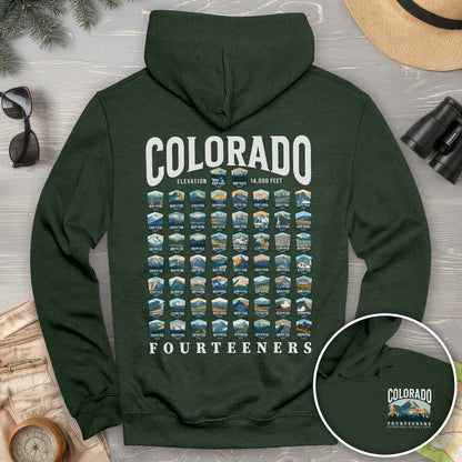 Colorado Fourteeners Front/Back Print Hoodie