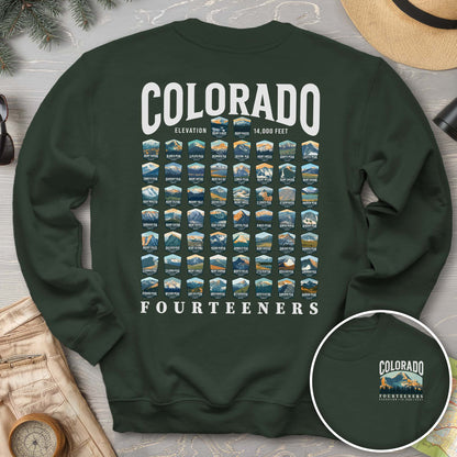 Colorado Fourteeners Front/Back Print Sweatshirt