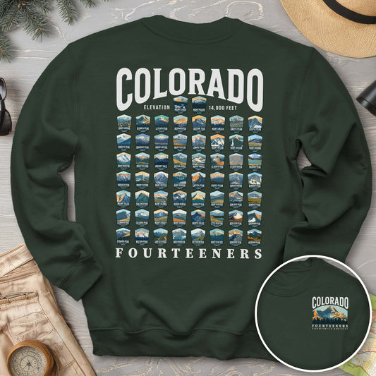 Colorado Fourteeners Front/Back Print Sweatshirt