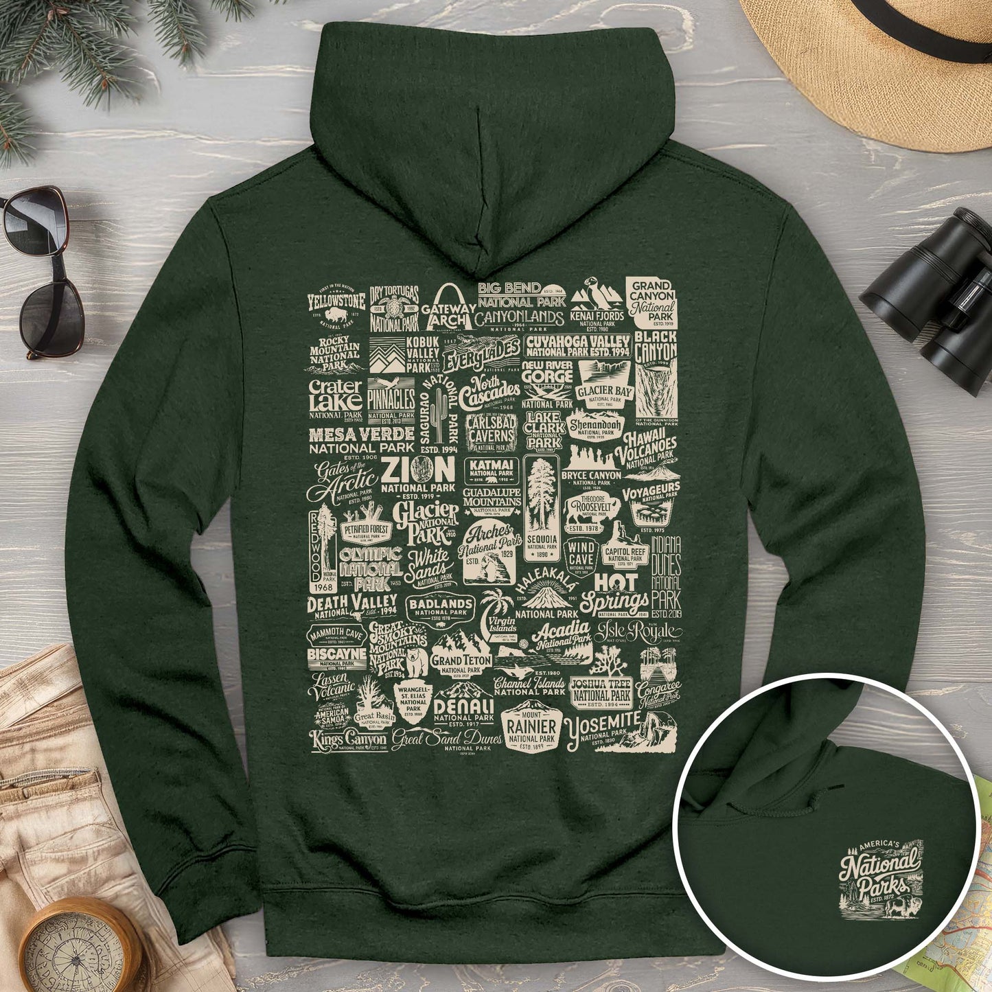 National Parks "63 Vintage Logos" Hoodie