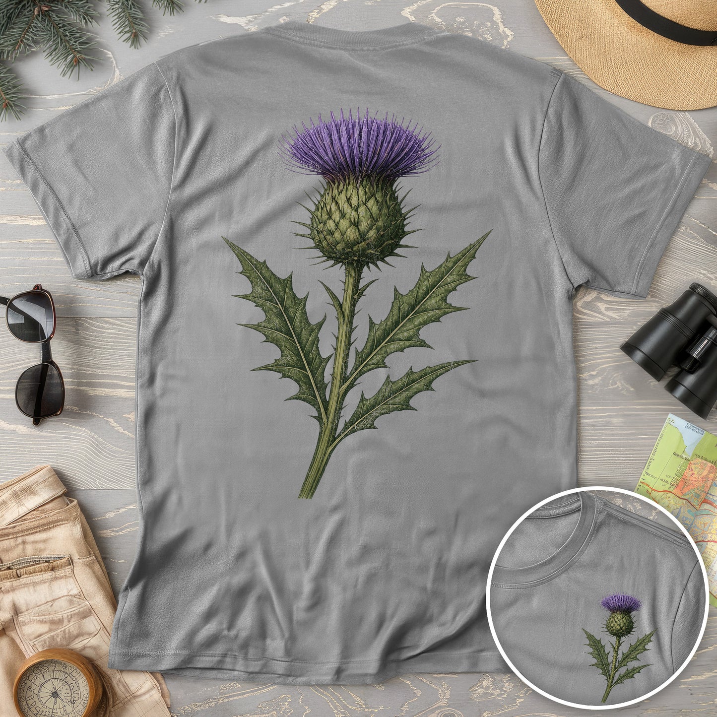Thistle of Scotland Front/Back Print T-Shirt
