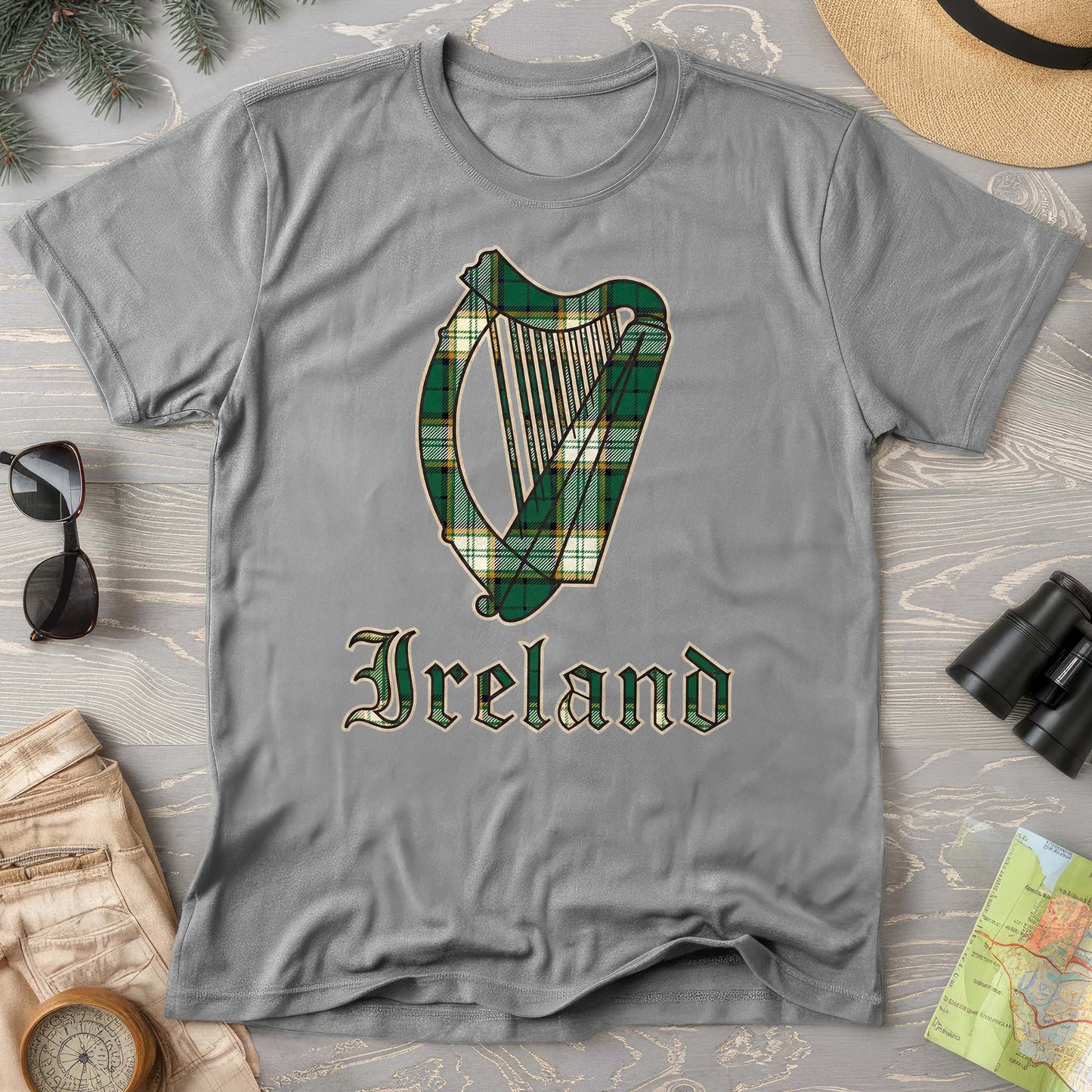 Ireland Tartan Harp T-Shirt
