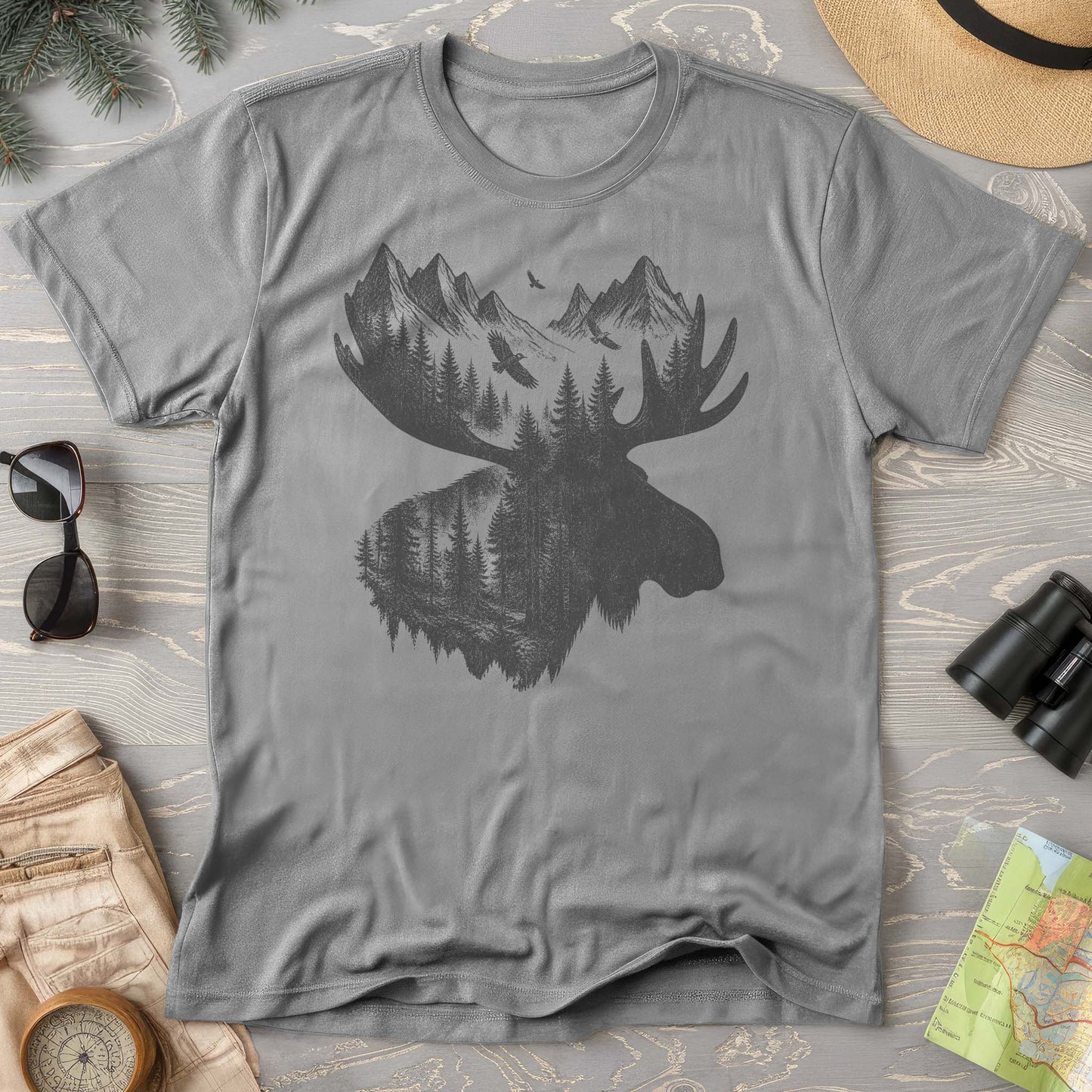 Moose Double Exposure T-Shirt
