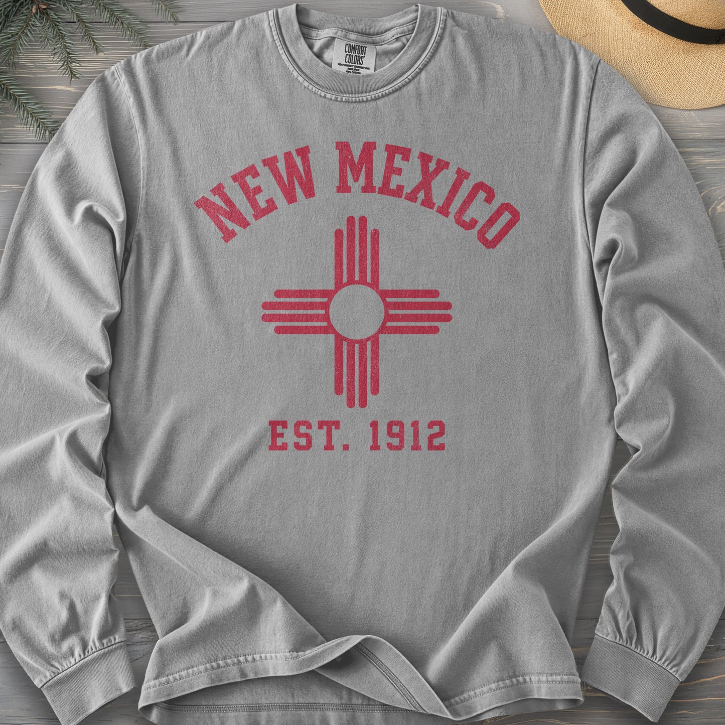 New Mexico Flag Comfort Colors 6014 Long Sleeve