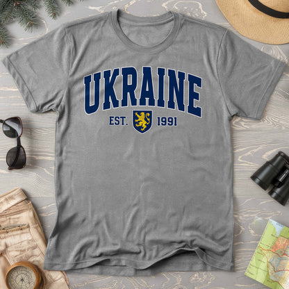 Ukraine Varsity Heraldry Comfort Colors T-Shirt