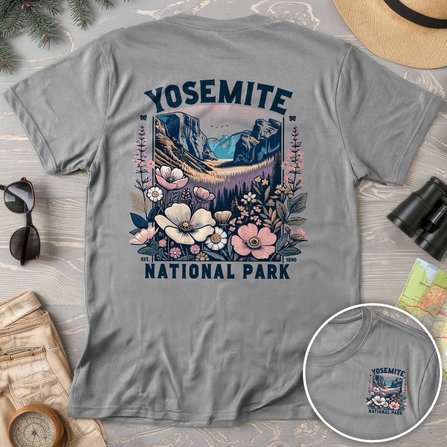 Yosemite National Park "Wildflower" Front/Back Print Comfort Colors T-Shirt