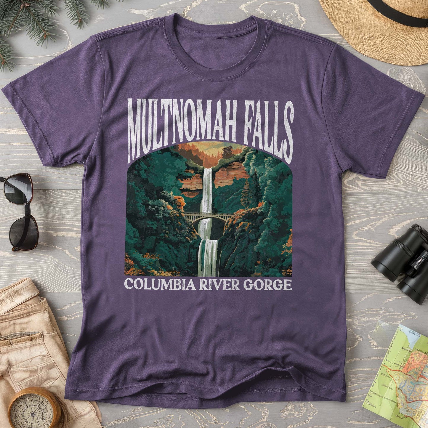 Multnomah Falls Oregon "Big and Bold" Comfort Colors T-Shirt